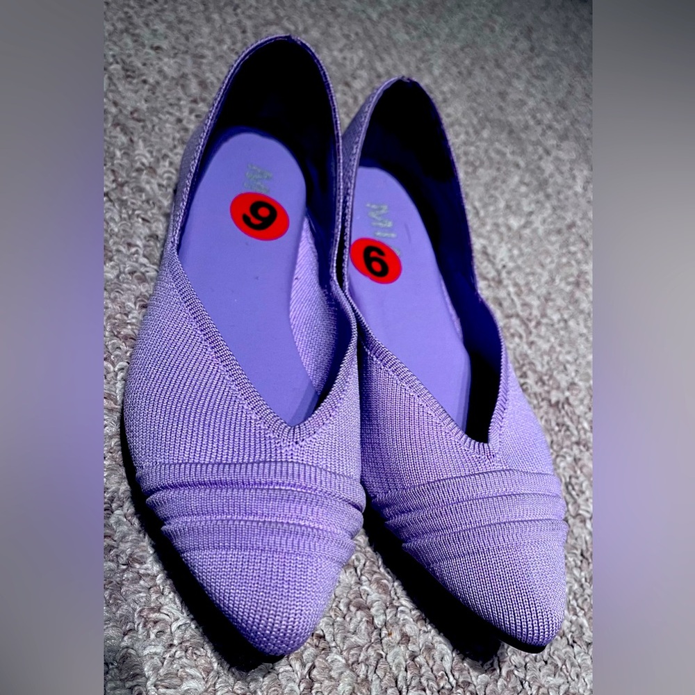 MIA Purple Knit Flats